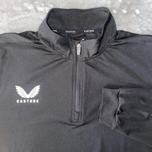 Castore Mens Black Quarter Zip Pullover Athletic Long Sleeve Shirt XL